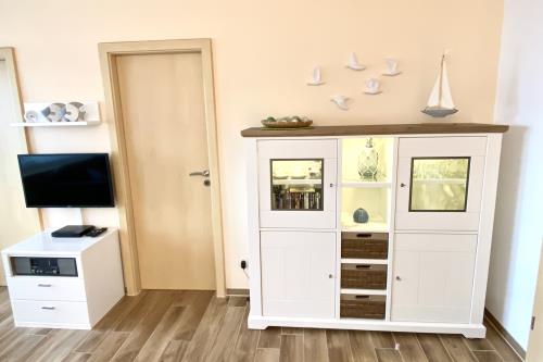 Borkum Ferienwohnung Meerblick Appartement &quot;Schöne Aussichten&quot; - Wohnzimmer