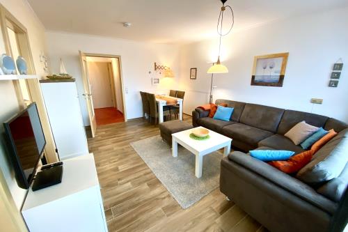 Borkum Ferienwohnung Meerblick Appartement &quot;Schöne Aussichten&quot; - Wohnzimmer