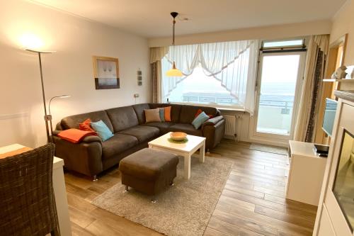 Borkum Ferienwohnung Meerblick Appartement &quot;Schöne Aussichten&quot; - Gemütliches Wohnzimmer mit Meerblick
