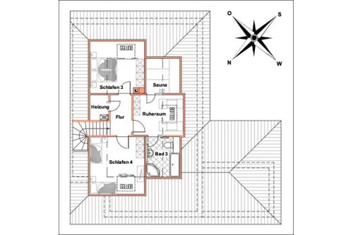 Borkum Ferienhaus Borkumland - Grundriss