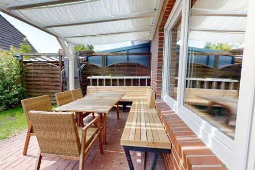 Borkum Ferienhaus Farah - 20 Terrasse