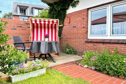 Borkum Ferienwohnung Ferienhaus Heyen - Wohnung 1 - Isdobben 1 Terrasse