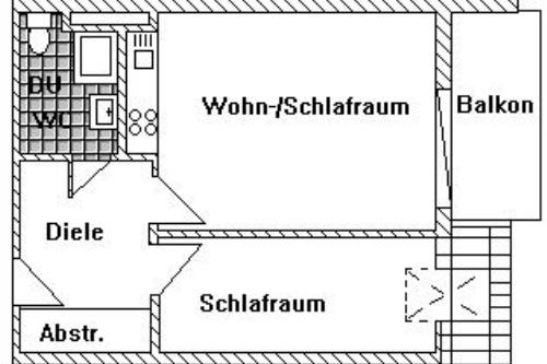 Borkum Ferienwohnung Bruns *** - bruns grundriss plan