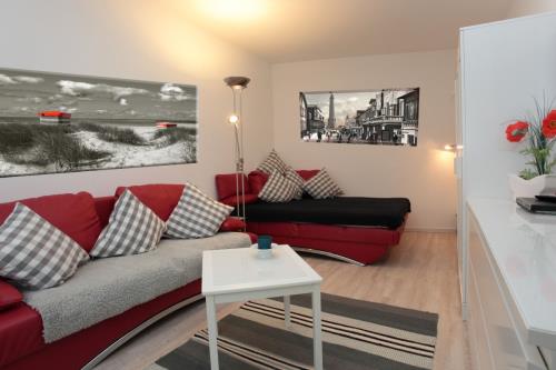 Borkum Ferienwohnung Haus Elfi 5 - Wohnzimmer