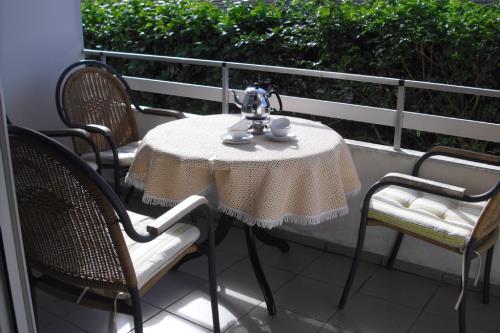 Borkum Ferienwohnung Haus Kiebitz - Balkon