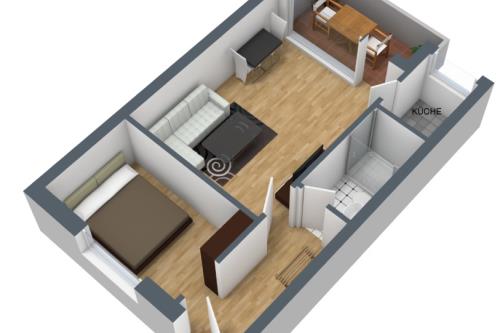 Borkum Ferienwohnung Haus Kiebitz - Grundriss