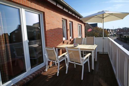 Borkum Ferienwohnung Haus Leuchtfeuer - Sonnenterrasse