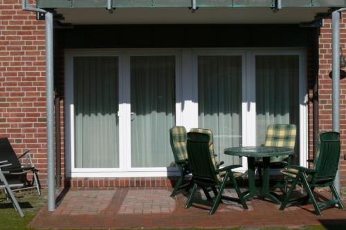 Borkum Ferienwohnung Holzke - Terrasse