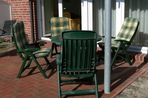 Borkum Ferienwohnung Holzke - Terrasse