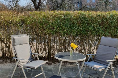 Borkum Ferienwohnung Kleines Kaap - BVA Klinik im Hintergrund