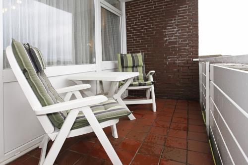 Borkum Ferienwohnung Marlies 39 - Balkon