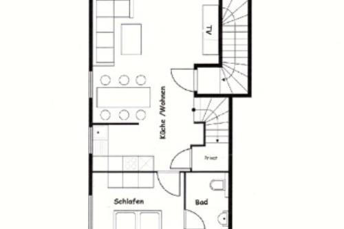 Borkum Ferienwohnung Muschelburg - Grundriss EG
