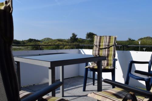 Borkum Ferienwohnung Peters Hus OG - sonnenterrasse mit herrlicher aussicht