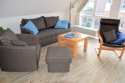 Borkum Ferienwohnung Scholle, Mövennest II - Scholle - ID 11001 - Wohnraum