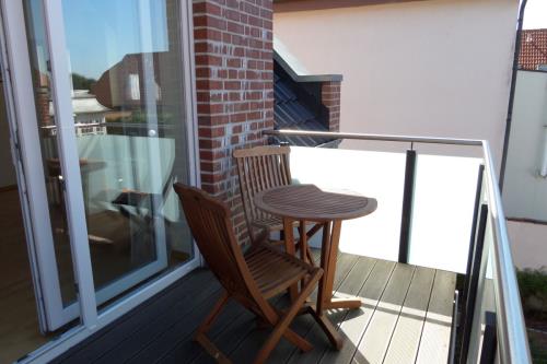 Borkum Ferienwohnung Seebrise - Balkon
