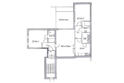 Borkum Ferienwohnung Steife Brise - Grundriss