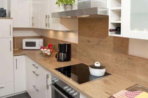 Borkum Ferienwohnung Strandkoje - modern und top ausgestattete Küche
