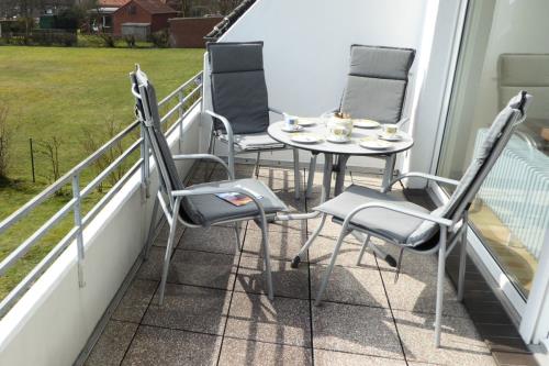 Borkum Ferienwohnung Tedje (Lindau) - Balkon