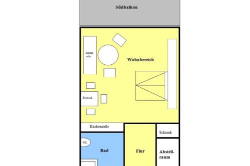 Borkum Ferienwohnung Uttecht - Grundriss