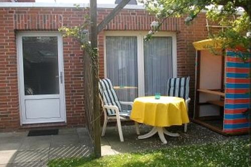 Borkum Ferienwohnungen Weiß - Herzmuschel - Terrasse
