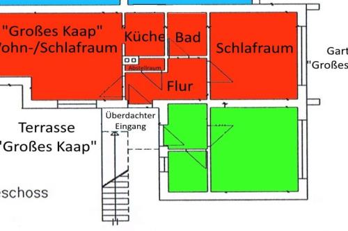 Borkum Ferienwohnung &quot;Großes Kaap&quot; - Grundriss