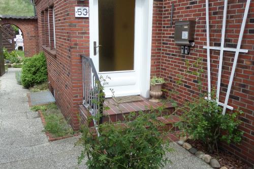 Borkum Ferienwohnung Haus Ebeling / Wohnung Nordstrand - Hauseingang