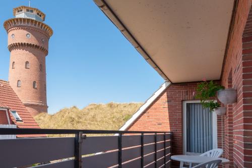 Borkum Ferienwohnung Haus Ebeling / Wohnung Seehundsbank - Blick vom Balkon