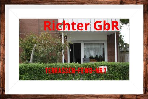 Borkum Haus Norderoog Ferienwohnungen Hindenburgstraße 56 - Nr.1 - Terr. + PKW-Stellplatz - Whg.1 mit Terrasse vom Haus Norderoog