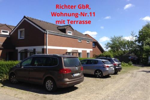 Borkum Haus Norderoog Ferienwohnungen Hindenburgstraße 56 - Nr.11 - Terr. + PKW-Stellplatz - Whg.11 mit Terrasse vom Haus Norderoog