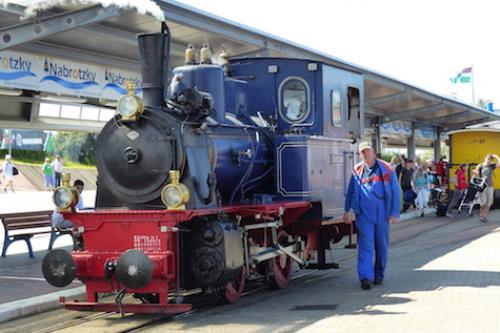 Borkum Ferienwohnung Haus Norderoog - alte Dampflokomotive