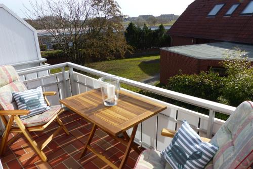 Borkum Ferienwohnung Haus Norderoog - 13 - Balkon