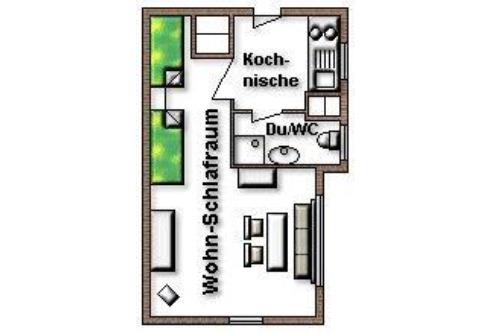 Borkum Ferienwohnung Haus Regina - 3 - Grundriss - Fewo 3
