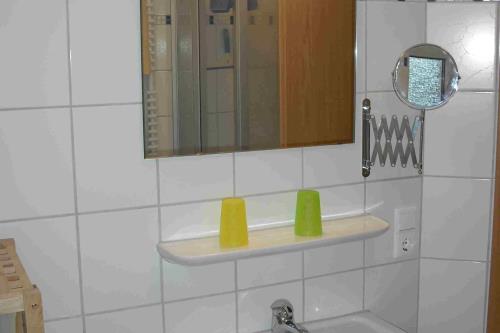 Borkum Ferienwohnung Haus Silbermöwe - Silbermöwe Appartement - Badezimmer