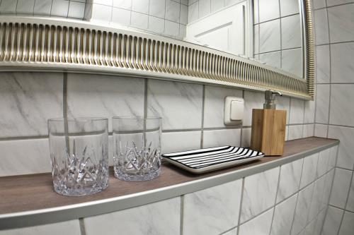 Borkum Ferienwohnung Haus Windröschen - App. 7 - Appartement 7 • Bad