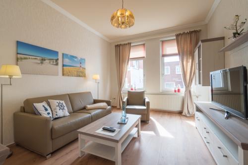 Borkum Ferienwohnung Hotel Windrose Ferienappartements - Austernfischer - Wohnzimmer
