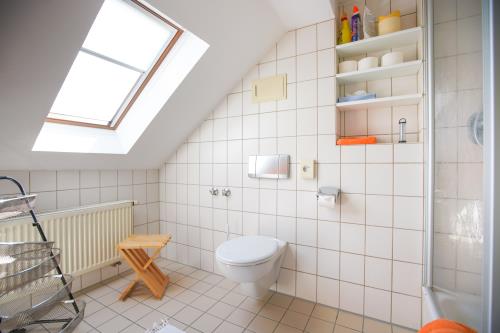 Borkum Ferienwohnung Hotel Windrose Ferienappartements - Seehund - Berg Hotel Windrose Seehund Dusche WC