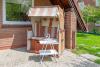 Borkum Ferienhaus Haus Diederike - Terrasse mit Strandkorb
