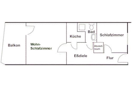 Borkum Ferienwohnung Meeresrauschen - grundriss