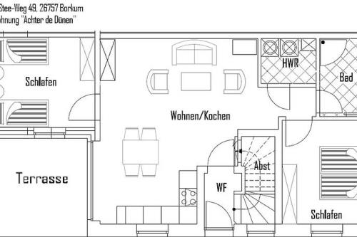 Borkum Ferienwohnung Achter de Dünen
