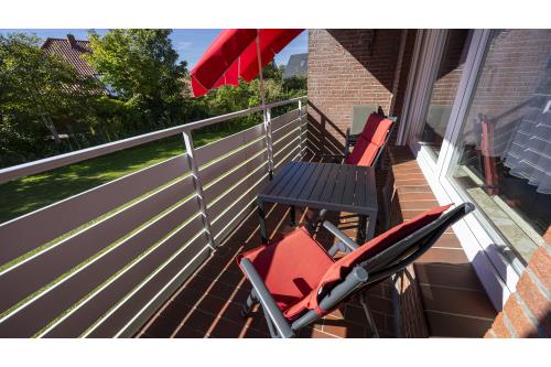 Borkum Ferienwohnung am Südstrand - Balkon