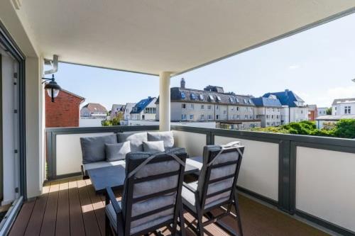 Borkum Ferienwohnung Meeresloge mit Meerblick - Balkon
