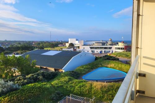 Borkum Ferienwohnung Morgensonne - Balkon seitlicher Seeblick