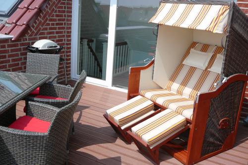 Borkum Ferienwohnung Sternenblick Borkum - Dachterrasse