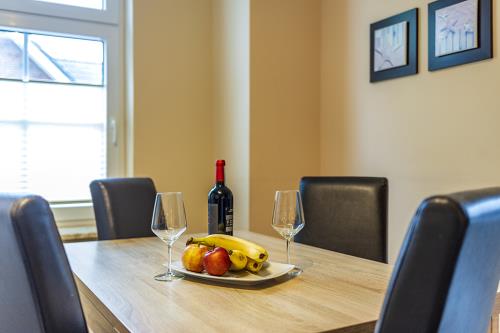 Borkum Ferienwohnung Swantje / Haus Leuchtturmkieker - Essplatz in der Küche