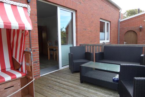 Borkum Ferienwohnungen Haus Nati - Woldedünen - ID 13605 - Terrasse, Woldedünen