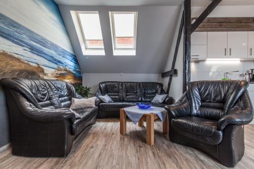 Langeoog Ferienwohnung Appartementhaus Alte Post - 10 - App 10  Couch