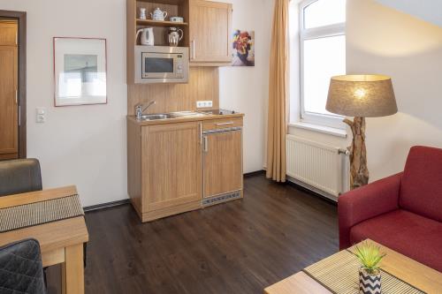 Langeoog Ferienwohnung Appartementhaus Alte Post - 24 - App 24 Küch Wohnbereich
