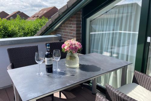 Langeoog Ferienwohnung Kraft - Balkon