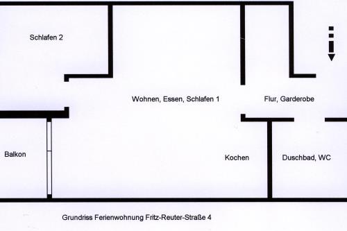 Langeoog Ferienwohnung Fuhrmann - Grundriß