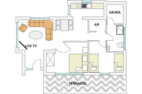 Langeoog Ferienhaus Fischers Hus / Lütje Hus - F 50 - Lütje Hus Grundriss